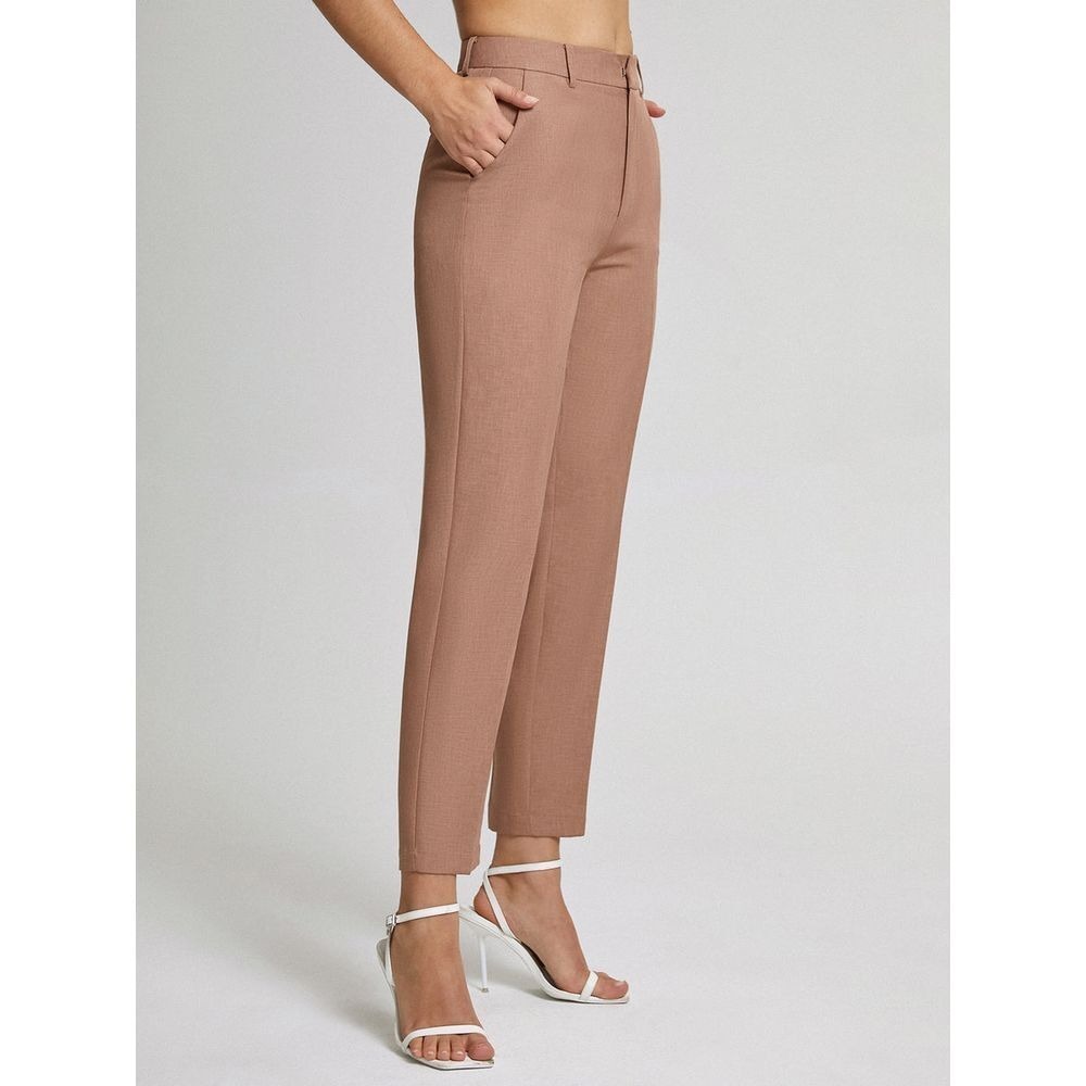 High Waisted Cropped Skinny Straight Leg Trousers Professional Office Pants‎
